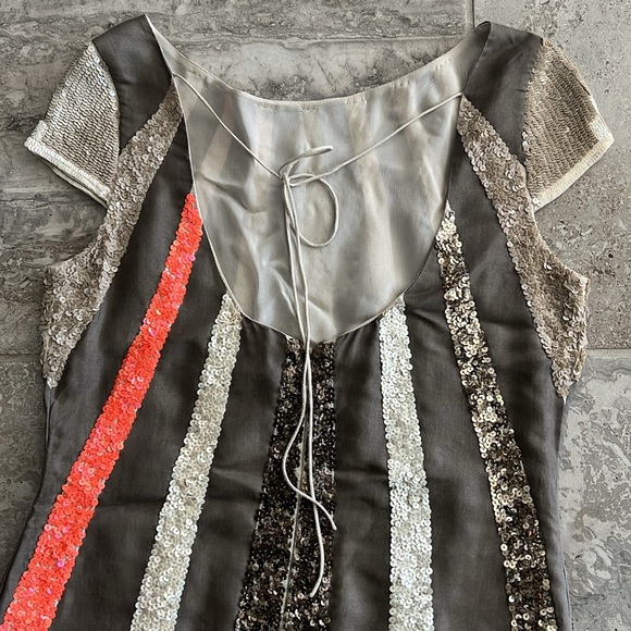 All Saints Aztec Dazzle Spitalfields Sequin Dress Size 10 - Picture 9 of 12